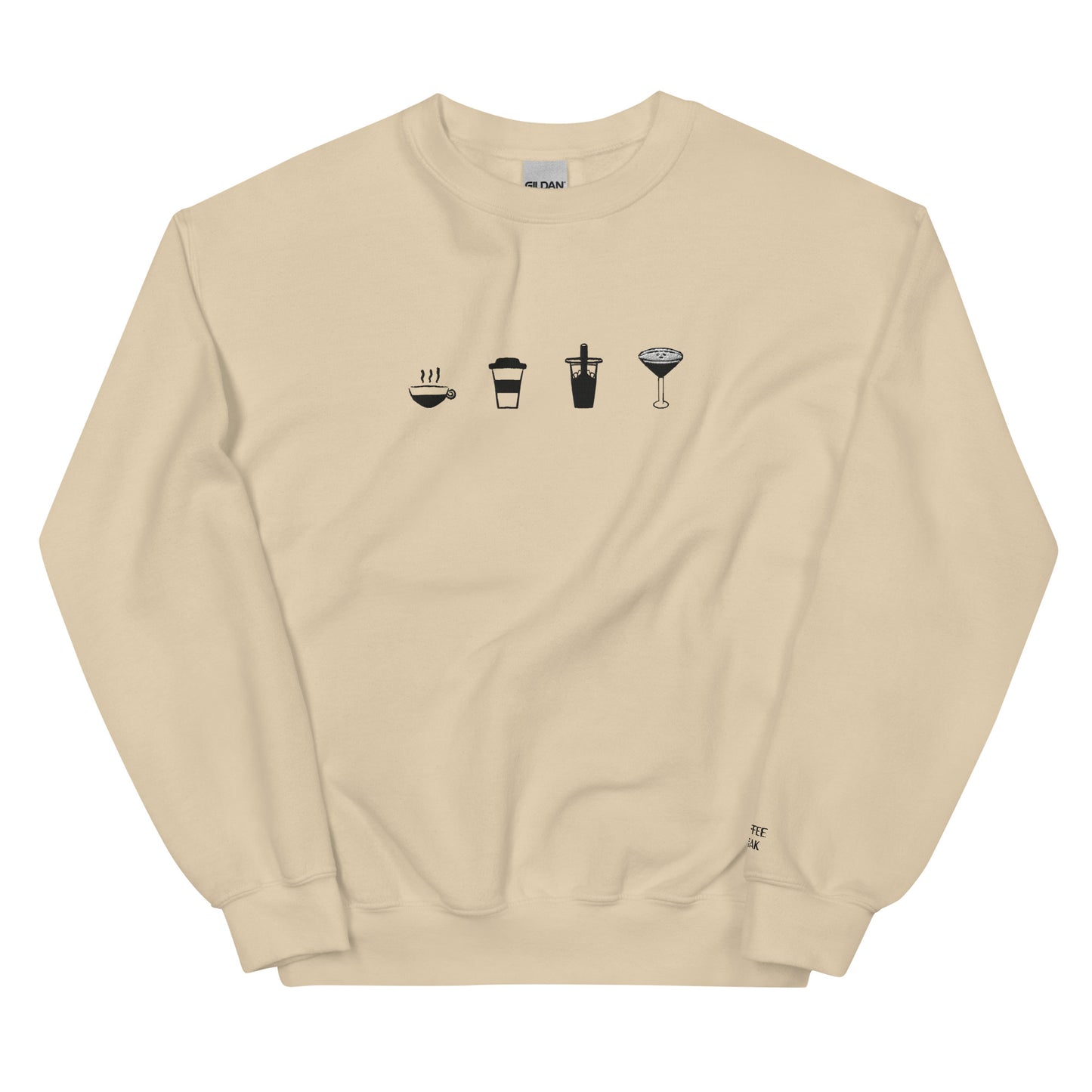 Coffee Break Embroidered Unisex Sweatshirt