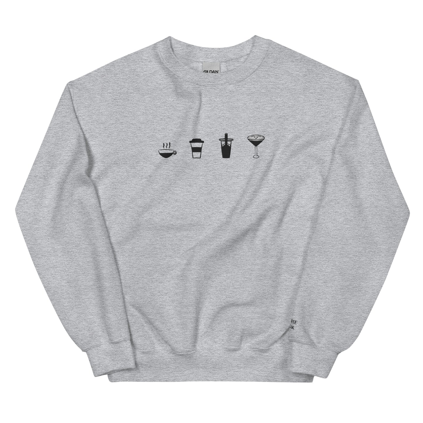 Coffee Break Embroidered Unisex Sweatshirt